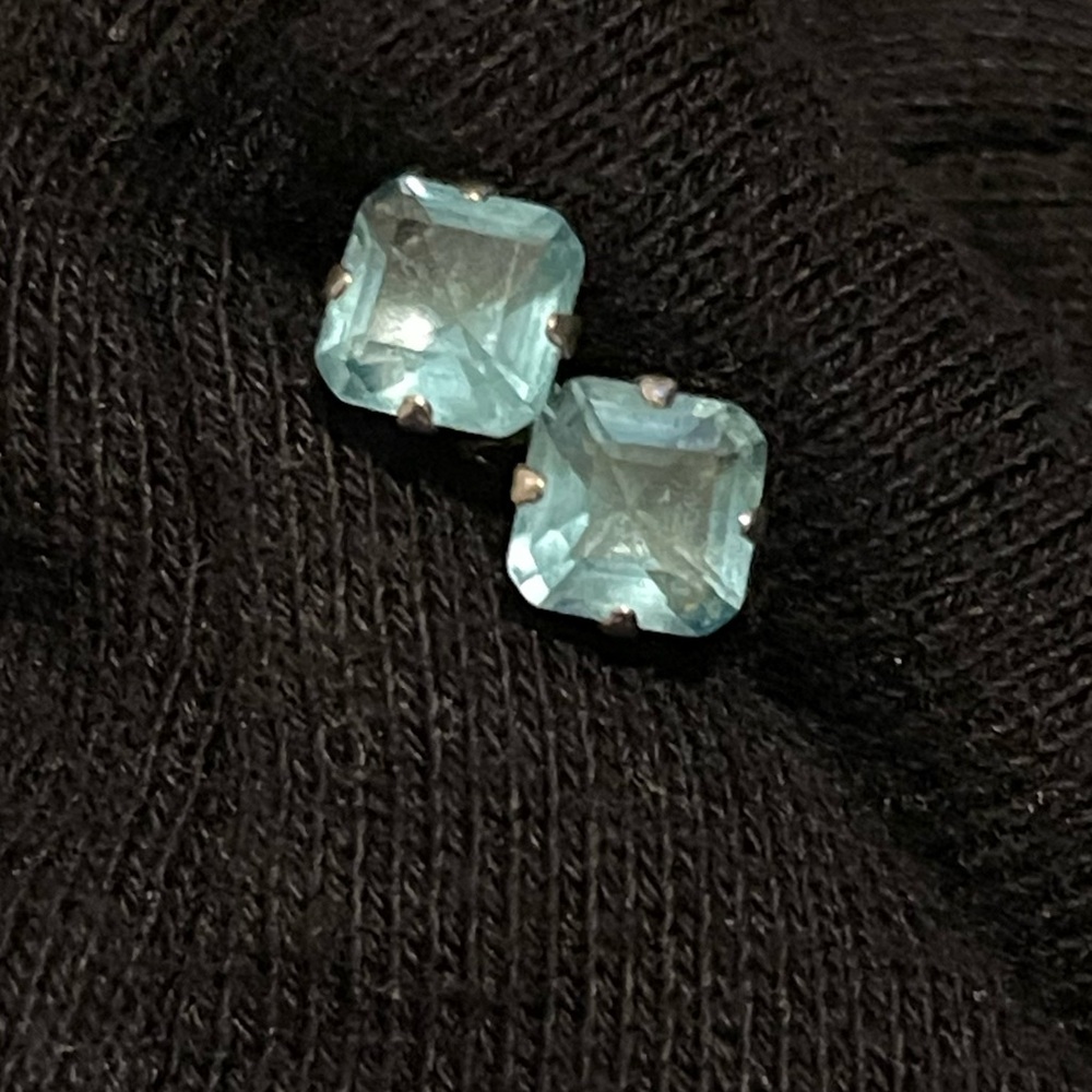 Aquamarine earrings sterling silver 🩵✨